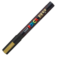 Marcatore a base d'acqua Uni Posca PC3M - punta fine - 0,9 - 1,3 mm - oro - Uni Mitsubishi - M PC3M ORO - 8007404080494 - DMwebShop