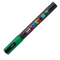 Marcatore a base d'acqua Uni Posca PC3M - punta fine - 0,9 - 1,3 mm - verde - Uni Mitsubishi - M PC3M V - 8007404080395 - DMwebShop