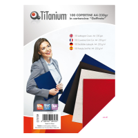 Copertine rilegatura - A4 - 230 gr - cartoncino goffrato - blu - scatola 100 pezzi - Titanium - PB250-11T - 8025133097279 - DMwebShop