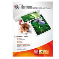 Pouches - A4 - 216 x 303 mm - 2 x 75 micron - conf. 100 pezzi - Titanium - PP075-02T - 8025133034755 - DMwebShop