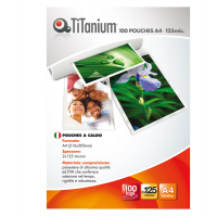 Pouches - A4 - 216 x 330 mm - 2 x 125 micron - conf. 100 pezzi - Titanium - PP525-02T - 8025133034793 - DMwebShop