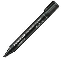 Marcatore Lumocolor Permanent 350 punta a scalpello tratto 2,5 mm nero - 4475