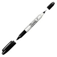 Marcatore Permanente Twin tip doppia punta una punta fine 1 mm nero - 5036