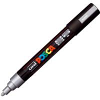 Marcatore a base d acqua Uni Posca PC5M punta tonda media 1,8,2 - 5 mm argento Uni Mitsubishi - 6537