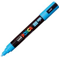 Marcatore a base d acqua Uni Posca PC5M punta tonda media 1,8,2 - 5 mm azzurro Uni Mitsubishi - 6533