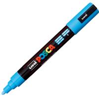 Marcatore a base d acqua Uni Posca PC5M punta tonda media 1,8,2 - 5 mm azzurro Uni Mitsubishi - 6533