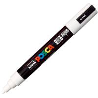 Marcatore a base d acqua Uni Posca PC5M punta tonda media 1,8,2 - 5 mm inchiostro bianco Uni Mitsubishi - 2989