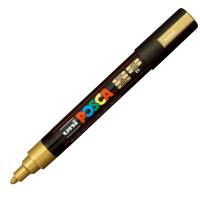 Marcatore a base d acqua Uni Posca PC5M punta tonda media 1,8,2 - 5 mm oro Uni Mitsubishi - 6267