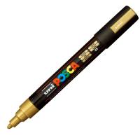 Marcatore a base d acqua Uni Posca PC5M punta tonda media 1,8,2 - 5 mm oro Uni Mitsubishi - 6267