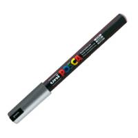 Marcatore a base d acqua Uni Posca Pen PC1M punta extra fine 0,7 mm argento - 6275