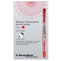 Marcatore permanente punta tonda 2 mm rosso - 2817