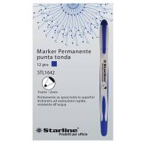 Marcatore permanente - punta tonda - 2 mm - blu - conf. 12 pezzi - Starline - STL1642. - 8025133020772 - DMwebShop