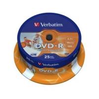 Scatola 25 DVD-R - stampabile - 4,7 Gb - Verbatim - 43538 - 23942435389 - DMwebShop
