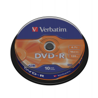 Scatola 25 DVD-R - serigrafato - 4,7 Gb - Verbatim 43522