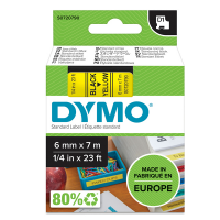 Nastro D1 436180 - 6 mm x 7 mt - nero-giallo - Dymo - S0720790 - 5411313436182 - DMwebShop