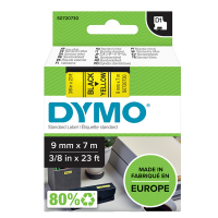 Nastro D1 409180 - 9 mm x 7 mt - nero-giallo - Dymo - S0720730 - 5411313409186 - DMwebShop