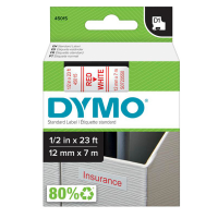 Nastro D1 450150 - 12 mm x 7 mt - rosso-bianco - Dymo - S0720550 - 5411313450157 - DMwebShop