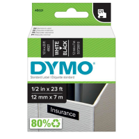 Nastro D1 450210 - 12 mm x 7 mt - bianco-nero - Dymo - S0720610 - 5411313450218 - DMwebShop