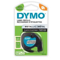 Nastro metallico Letratag 912080 - 12 mm x 4 mt - argento - Dymo - S0721730 - 5411313912082 - DMwebShop