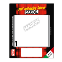 Etichetta adesiva permanente rettangolare - 142 x 110 mm - 1 etich. per foglio - 10 fogli per busta - bianco - conf. 25 pezzi Markin - 10054 - 8007047038180 - DMwebShop
