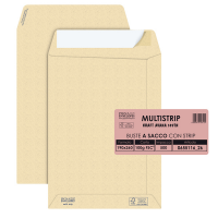 Busta sacco MULTI STRIP avana carta riciclata FSC strip adesivo - 190 x 260 mm - 100 gr - conf. 500 pezzi - Pigna - 065511626 - 8006873106124 - DMwebShop