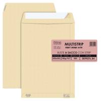 Busta sacco MULTI STRIP avana carta riciclata FSC strip adesivo - 250 x 353 mm - 100 gr - conf. 500 pezzi - Pigna - 0099076B4 - 8005235320918 - DMwebShop