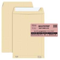 Busta sacco MULTI STRIP avana carta riciclata FSC strip adesivo - 250 x 353 mm - 100 gr - conf. 500 pezzi - Pigna - 0099076B4 - 8005235320918 - DMwebShop