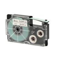 Nastro - 9 mm x 8 mt - Nero-Trasparente - Casio - XR-9X1-W-DJ - 4971850117414 - DMwebShop