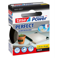 Nastro adesivo telato XP Perfect - 19 mm x 2,7 mt - nero - Tesa - 56341-00027-04 - 4042448043993 - DMwebShop