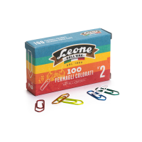 Fermagli metallizzati - lunghezza 26 mm - n. 2 - colori assortiti - conf. 100 pezzi - Leone dell'era - FX10 - 8007979001313 - DMwebShop
