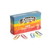 Fermagli metallizzati - lunghezza 28 mm - n. 3 - colori assortiti - scatola 100 pezzi - conf. 10 pezzi - Leone dell'era - FX103 - 8007979005748 - DMwebShop