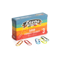 Fermagli metallizzati - lunghezza 28 mm - n. 3 - colori assortiti - scatola 100 pezzi - conf. 10 pezzi - Leone dell'era - FX103 - 8007979005748 - DMwebShop