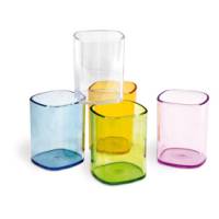 Portapenne a bicchiere - 6,5 x 6,5 x 9,5 cm - trasparente viola - Arda - TR4111VI - 8003438411228 - DMwebShop