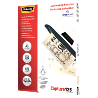 Pouches Capture125 - A3 - 303 x 426 mm - 2 x 125 micron - scatola 100 pezzi - Fellowes 5307506