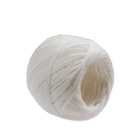 Rotolo di spago fibra naturale titolo 2/6 colore bianco finitura candido cerato - 100 gr - Ø 1 mm - lunghezza 90 mt - conf. 10 pezzi - Viva