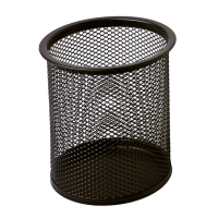 Bicchieri portapenne - rete metallica - 8,5 x 10 cm - nero - Lebez - 1221-N - 8007509036952 - DMwebShop