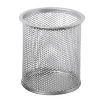 Bicchieri portapenne - rete metallica - 8,5 x 10 cm - argento - Lebez - 1221-S - 8007509036983 - DMwebShop