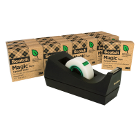 Dispenser C38 per nastri fino a 33 mt - 14 rotoli Magic 900 inclusi - nero - Scotch 44703