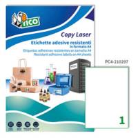 Etichetta in poliestere PC4 - permanente - 210 x 297 mm - 1 etichetta per foglio - trasparente - conf. 100 fogli A4 - Tico - PC4-210297 - 8007827243087 - DMwebShop