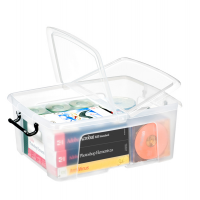 Contenitore multiuso con coperchio - 50 x 39,5 x 20,2 cm - 24 lt - PPL - trasparente - Strata - Cep 2006730110