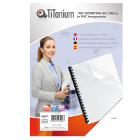 Copertine rilegatura - A3 - 180 micron - PVC neutro trasparente scatola 100 pezzi - Titanium - PVC118-3SL - 8025133034267 - DMwebShop