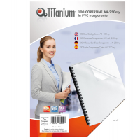 Copertine rilegatura - A4 - 250 micron - PVC neutro trasparente scatola 100 pezzi - Titanium - PB100-30T - 8025133034243 - DMwebShop