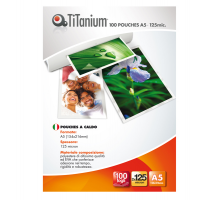 Pouches - A5 - 154 x 216 mm - 2 x 125 micron - conf. 100 pezzi - Titanium PP525-03T