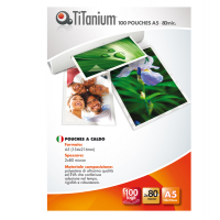 Pouches - A5 - 154 x 216 mm - 2 x 80 micron - conf. 100 pezzi - Titanium PP580-03T