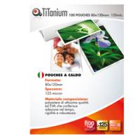 Pouches swiss card - 80 x 120 mm - 2 x 125 micron - conf. 100 pezzi - Titanium - S-PP525-06T - 8025133034717 - DMwebShop