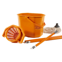 Kit per pavimenti Secchiostrizza - secchio con strizzatore 12 lt - + mop 240 gr + manico da 130 cm - arancione - Perfetto - 0469F - 8000957046962 - DMwebShop