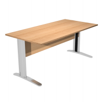 Scrivania Easy fianchi verniciati effetto cromato - lineare - 140 x 80 x 72 cm - faggio - Artexport - 002JO-CR_6 - DMwebShop