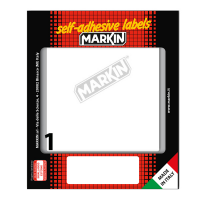 Etichetta adesiva permanente rettangolare - 142 x 110 mm - 1 etich. per foglio - 10 fogli per busta - bianco conf. 10 pezzi Markin - X11054 - 8007047050946 - DMwebShop