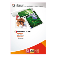 Pouches - government card - 65 x 95 mm - 2 x 125 micron - scatola 100 pezzi - Titanium PP525-12T