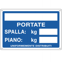 Cartello segnalatore - 30 x 20 cm - PORTATE: SPALLA-PIANO - alluminio - Cartelli Segnalatori - 3130 - 8798270043132 - DMwebShop